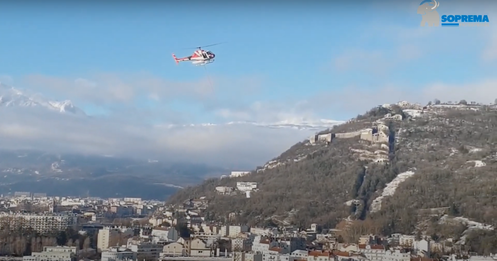 Héliportage SAF travaux de réfection d’étanchéité en 2021