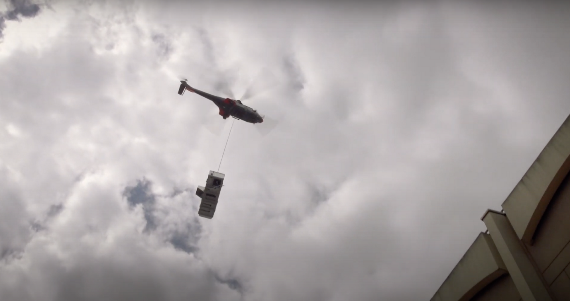 Héliportage SUPER PUMA SAF Roof Top agglomération de Rouen avril 2019